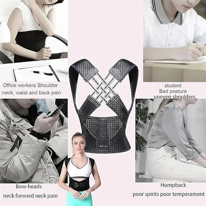 Adjustable Back Posture Corrector Back Support Belt | Back Pain Back Straight And Shoulder Support Belt