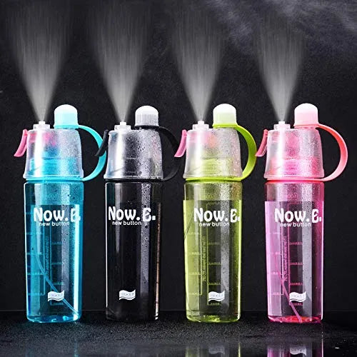2 In 1 Drink & Mist Water Bottle – Spray Mist Sports Water Bottle for Gym, Running & Outdoor Cooling