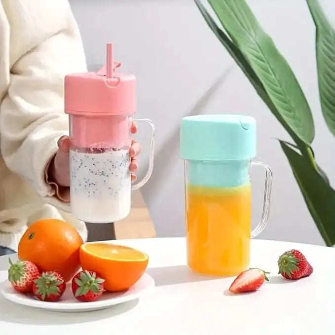 Portable Rechargeable Mini Blender | USB Electric Juice Maker Bottle | Personal Smoothie & Shake Blender for Travel & Kitchen