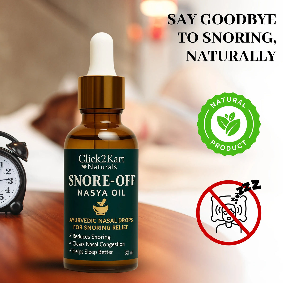 Snoring Drops 30ml – Natural Relief for Peaceful Sleep