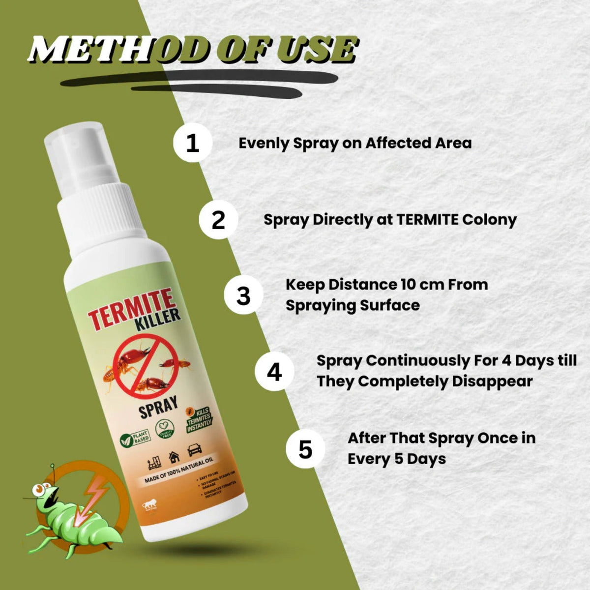 Termite Killer Spray – Powerful Protection for Wood, Walls & Furniture