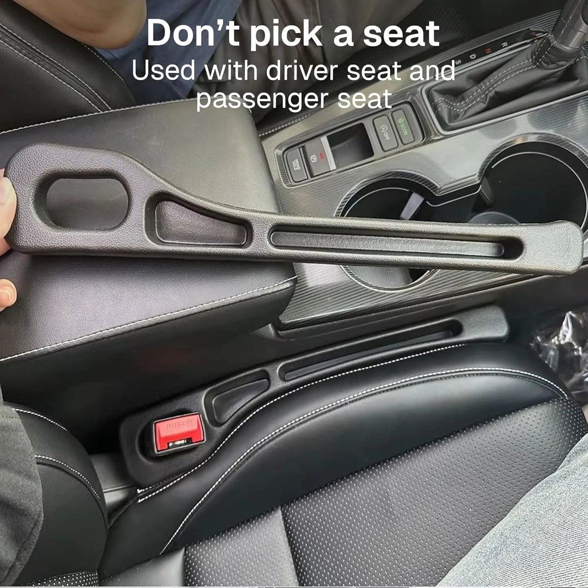 Pack of 2 Car Seat Gap Filler Organizer | EVA Car Gap Storage Pad with Phone Holder | Universal Fit Seat Gap Plug for Cars & SUVs