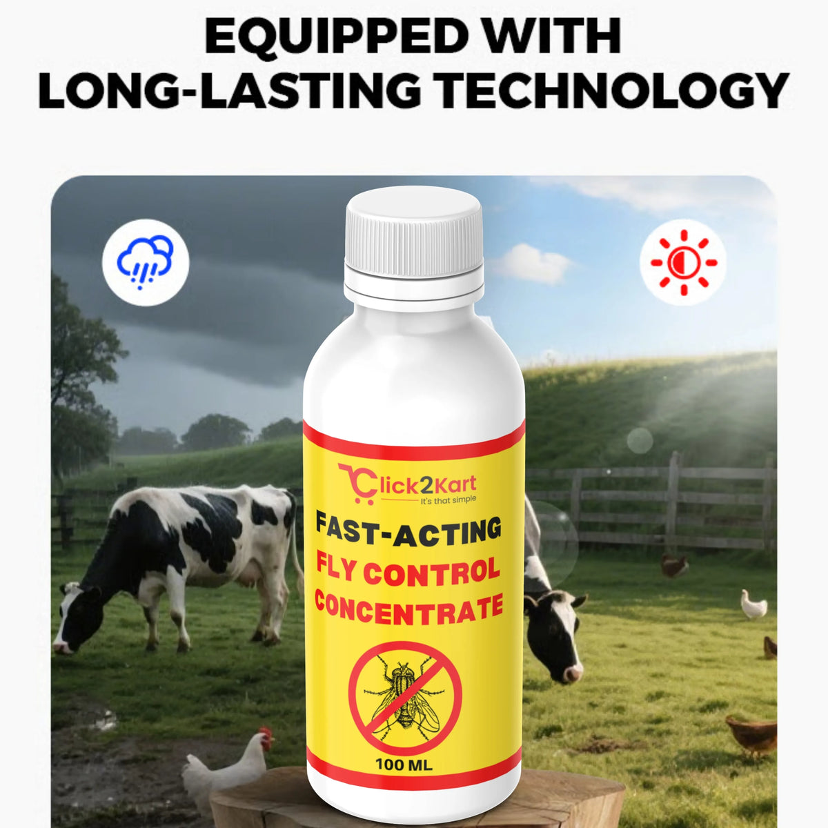 Fast-Acting Fly Control Concentrate – Powerful Insect Killer for Indoor & Outdoor Use