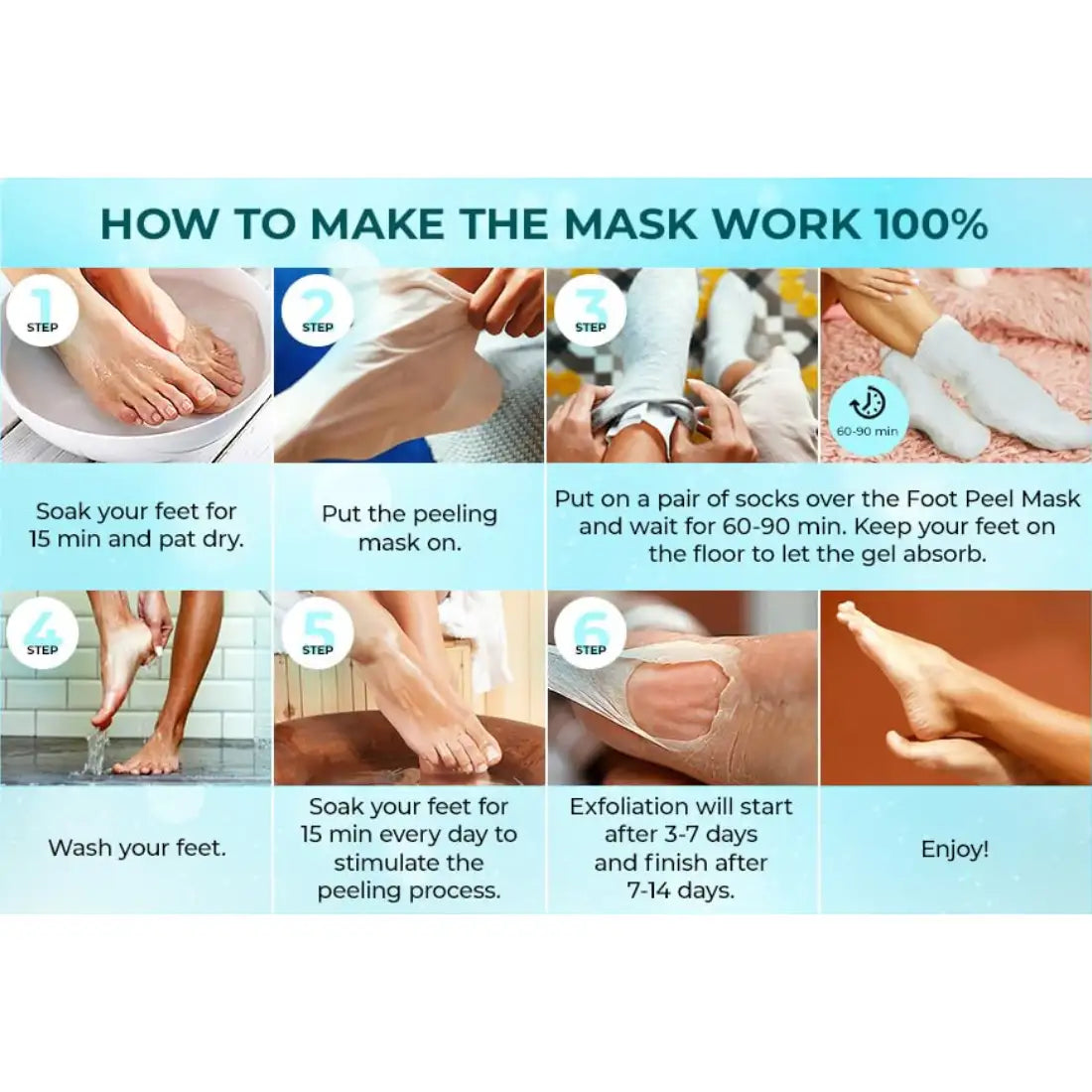 Goat Milk Exfoliating Foot Mask with Nicotinamide | Deep Moisturising & Dead Skin Removal Foot Mask