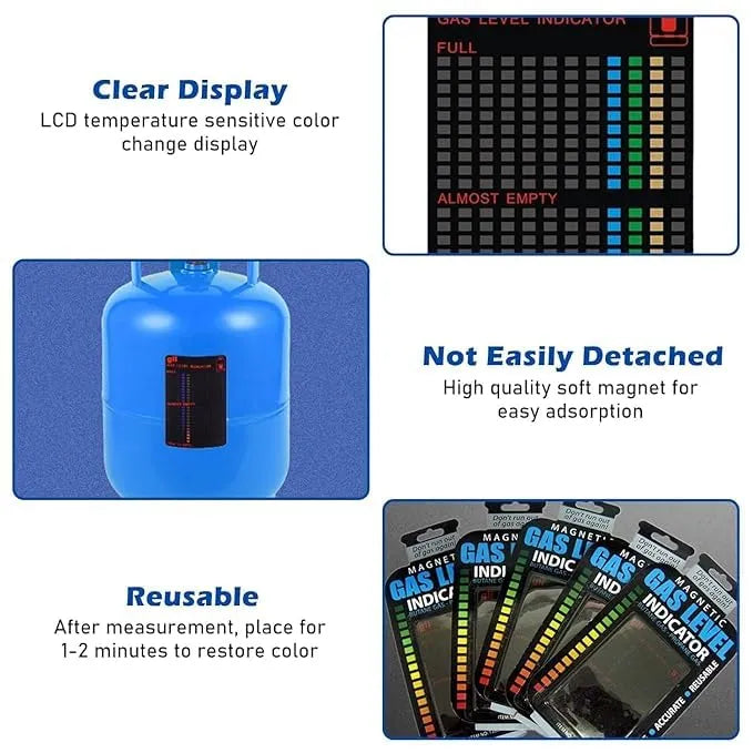 Magnetic Gas Level Indicator | LPG, Butane & Propane Gas Checker