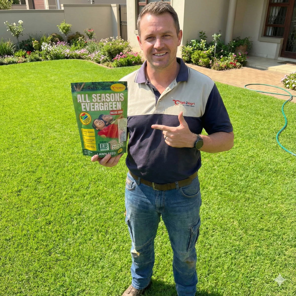 All Seasons Evergreen Grass Seeds | Fast Germination | Year-Round Beautiful Green Lawn