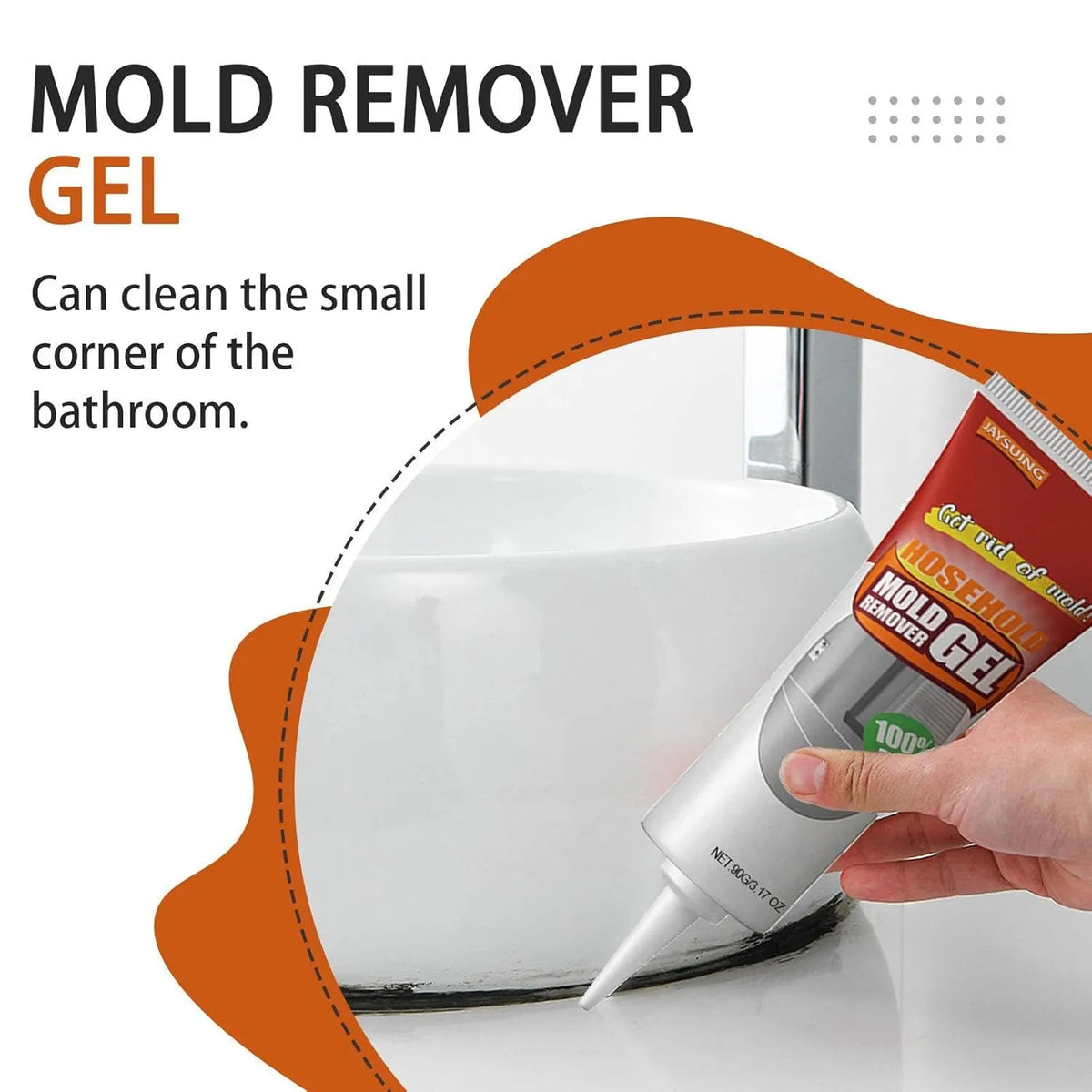 Mold Remover Gel for Wall Cleaner | Powerful Mold & Mildew Stain Remover for Wall Tiles, Grout, Sealant & Bathroom Cleaning