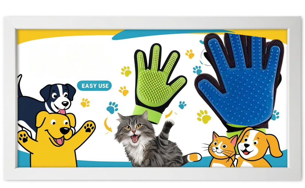 Gentle Pet Cleaning Gloves | Effortless Grooming and Shedding Control