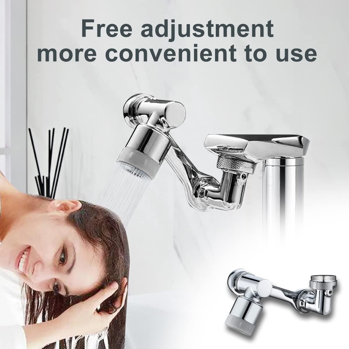 1080° Rotating Faucet Extender | Adjustable Splash Filter Tap Head for Kitchen & Bathroom