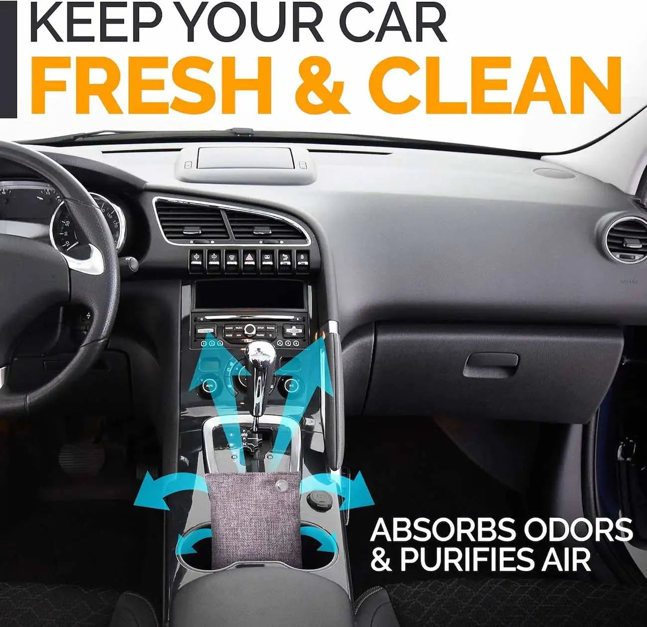 Activated Charcoal Air Purifying Bag – Natural Odor & Moisture Remover for Car & Home