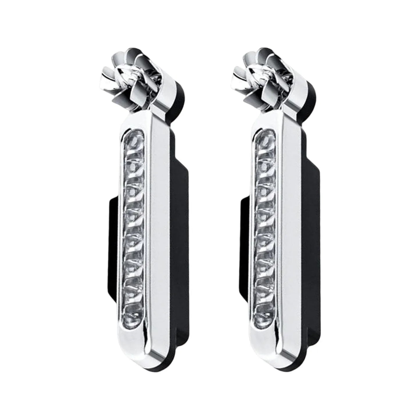 2 Pcs Wind Powered Car LED Lights | No Wiring DRL Lights with Mini Wind Turbine | Universal Car Decorative Running Lights
