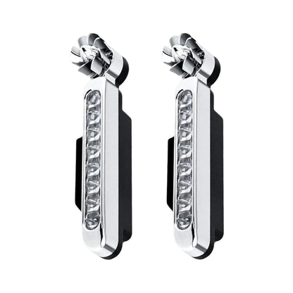 2 Pcs Wind Powered Car LED Lights | No Wiring DRL Lights with Mini Wind Turbine | Universal Car Decorative Running Lights