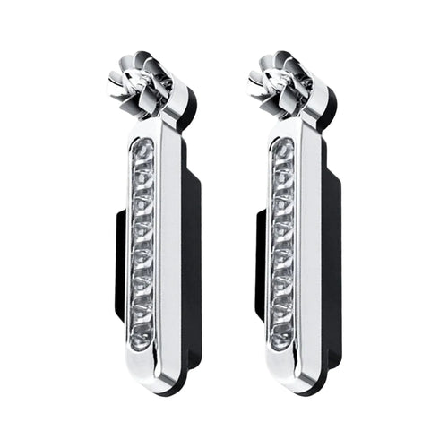 2 Pcs Wind Powered Car LED Lights | No Wiring DRL Lights with Mini Wind Turbine | Universal Car Decorative Running Lights