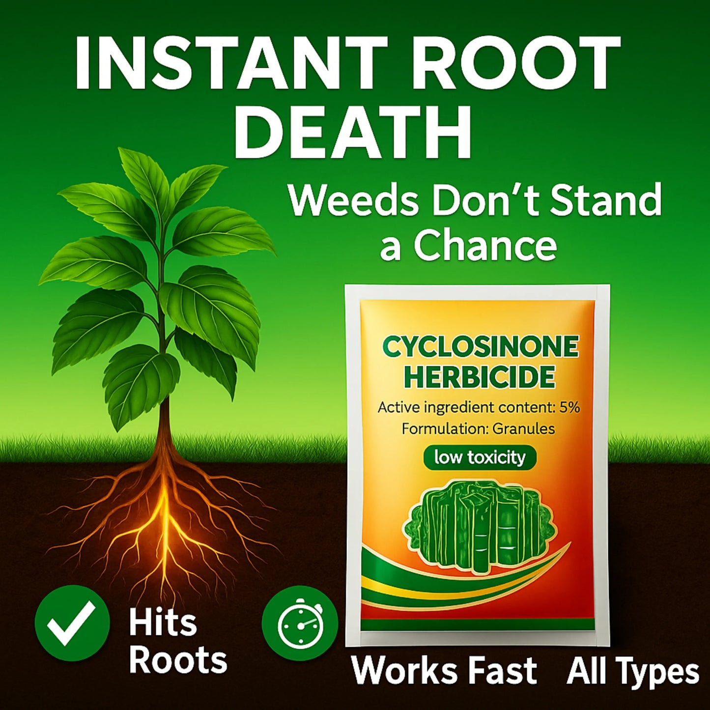 Cyclosinone Herbicide Granules