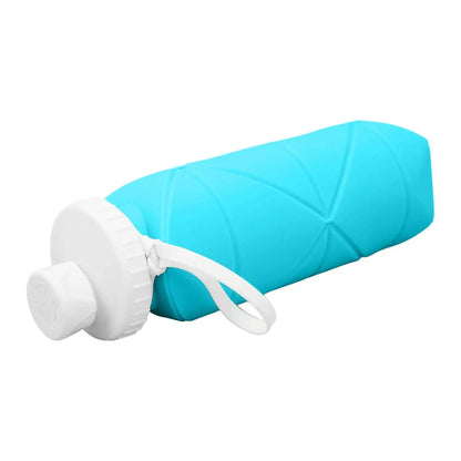 Foldable Water Bottle 600ml | Collapsible Silicone Bottle with Wide Mouth | Portable Sports & Travel Water Bottle for Outdoor Use