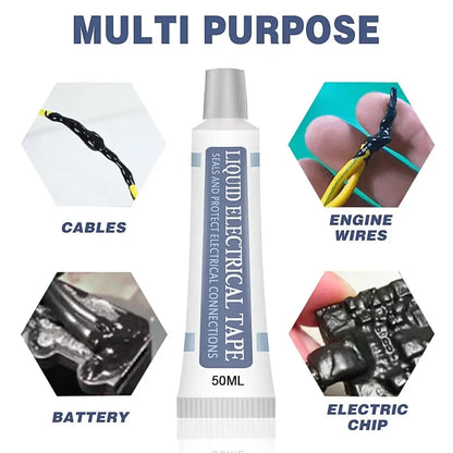 Liquid Insulating Rubber Coat (50ml) | Electrical Wire Sealant & Waterproof Insulation Paste | Protects Connections & Prevents Leakage