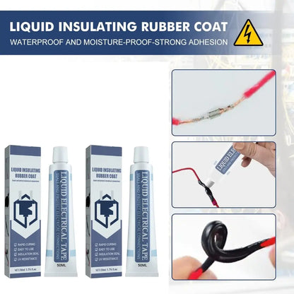 Liquid Insulating Rubber Coat (50ml) | Electrical Wire Sealant & Waterproof Insulation Paste | Protects Connections & Prevents Leakage