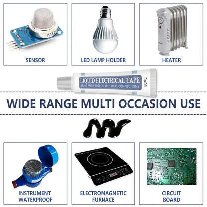 Liquid Insulating Rubber Coat (50ml) | Electrical Wire Sealant & Waterproof Insulation Paste | Protects Connections & Prevents Leakage