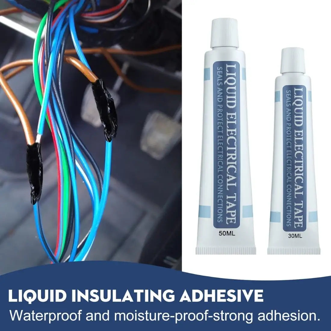 Liquid Insulating Rubber Coat (50ml) | Electrical Wire Sealant & Waterproof Insulation Paste | Protects Connections & Prevents Leakage