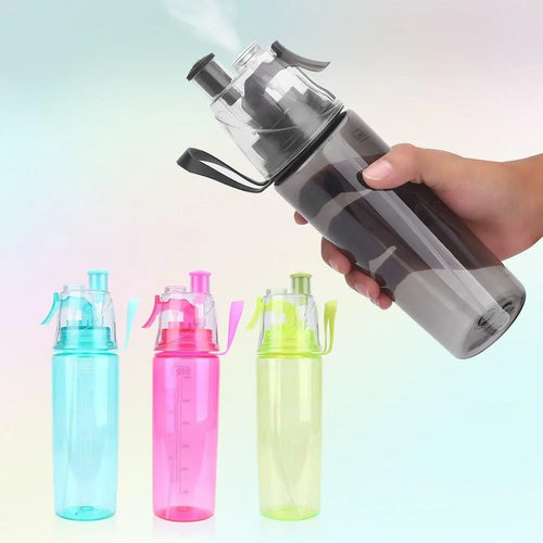 2 In 1 Drink & Mist Water Bottle – Spray Mist Sports Water Bottle for Gym, Running & Outdoor Cooling