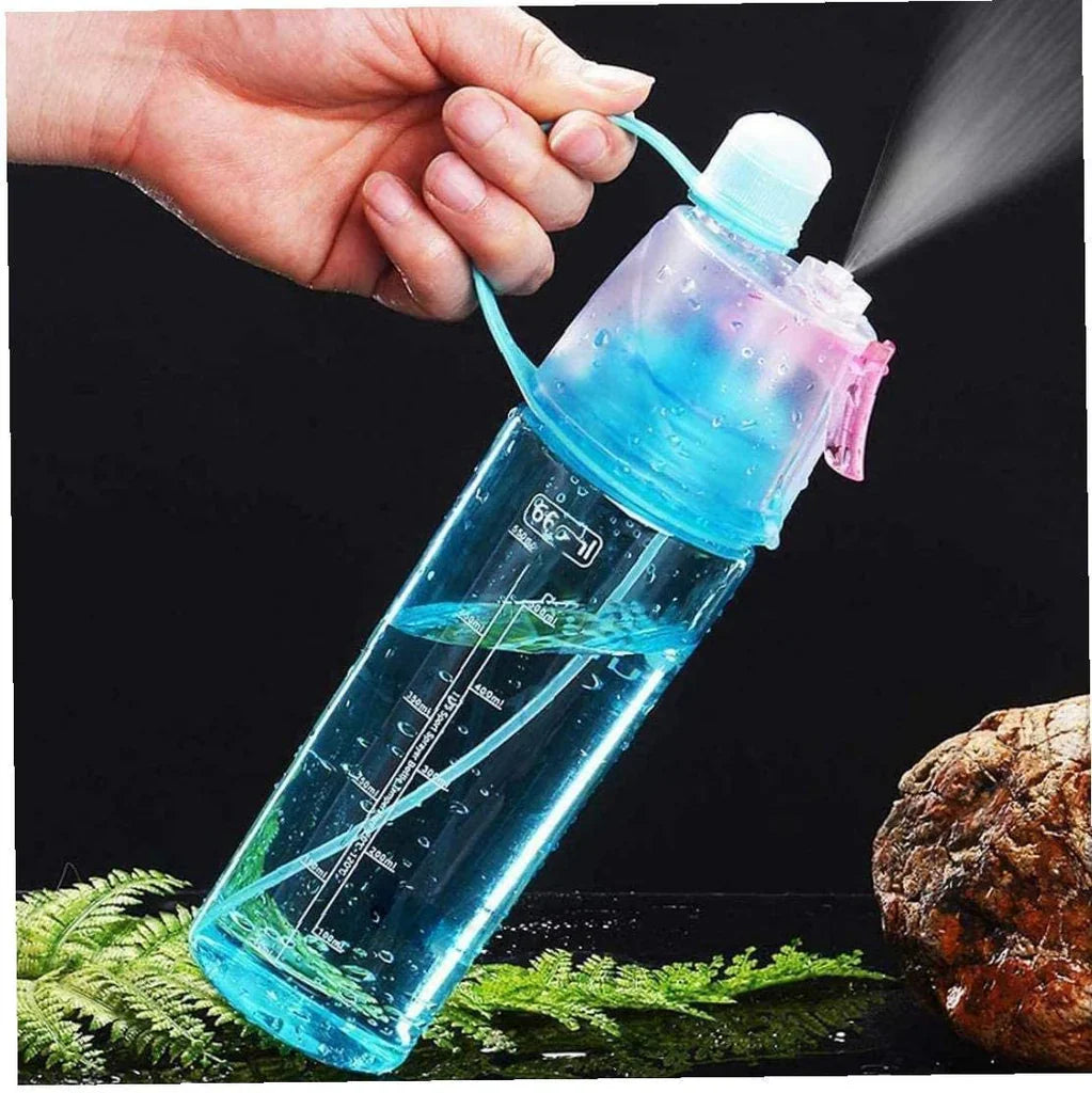 2 In 1 Drink & Mist Water Bottle – Spray Mist Sports Water Bottle for Gym, Running & Outdoor Cooling