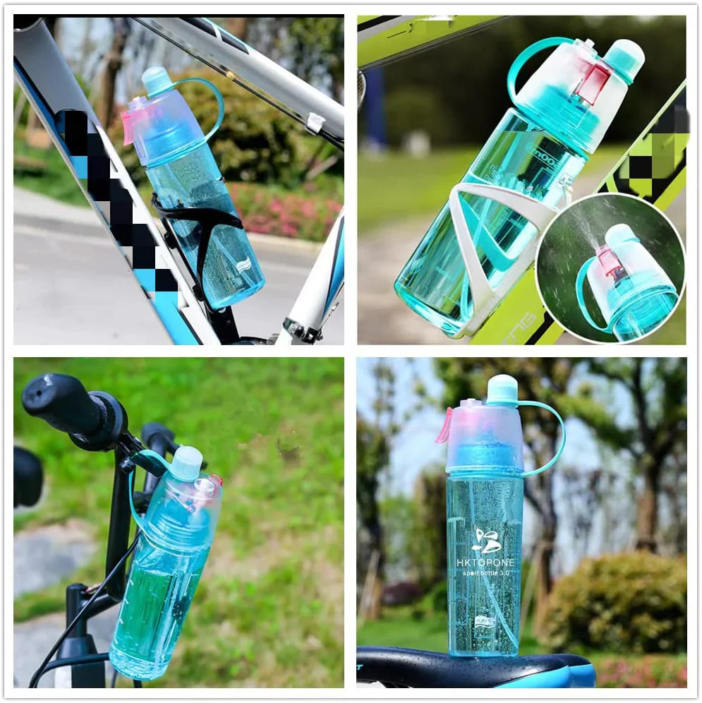 2 In 1 Drink & Mist Water Bottle – Spray Mist Sports Water Bottle for Gym, Running & Outdoor Cooling