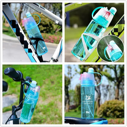 2 In 1 Drink & Mist Water Bottle – Spray Mist Sports Water Bottle for Gym, Running & Outdoor Cooling