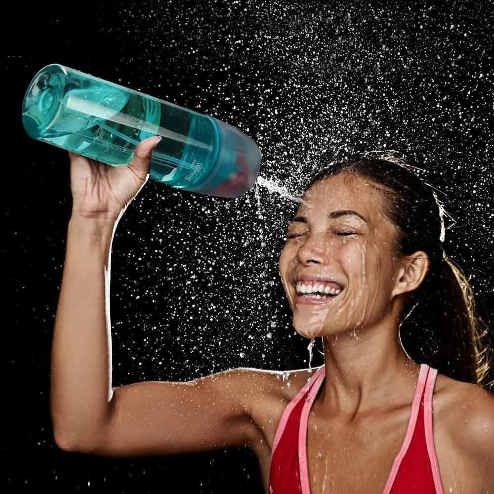 2 In 1 Drink & Mist Water Bottle – Spray Mist Sports Water Bottle for Gym, Running & Outdoor Cooling
