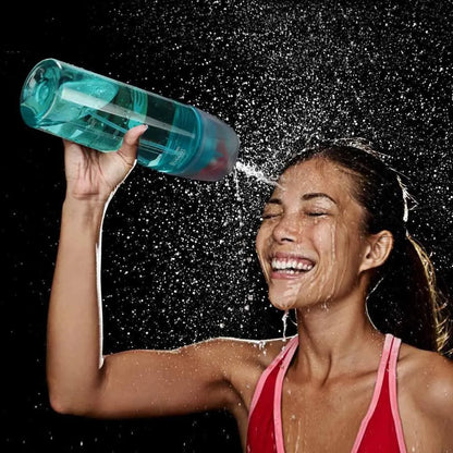 2 In 1 Drink & Mist Water Bottle – Spray Mist Sports Water Bottle for Gym, Running & Outdoor Cooling