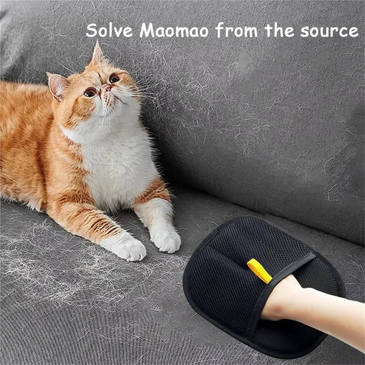 Pet Hair Remover Glove – Gentle Grooming & Shedding Glove for Dogs & Cats