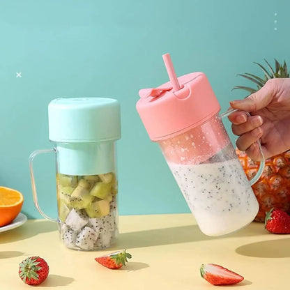 Portable Rechargeable Mini Blender | USB Electric Juice Maker Bottle | Personal Smoothie & Shake Blender for Travel & Kitchen