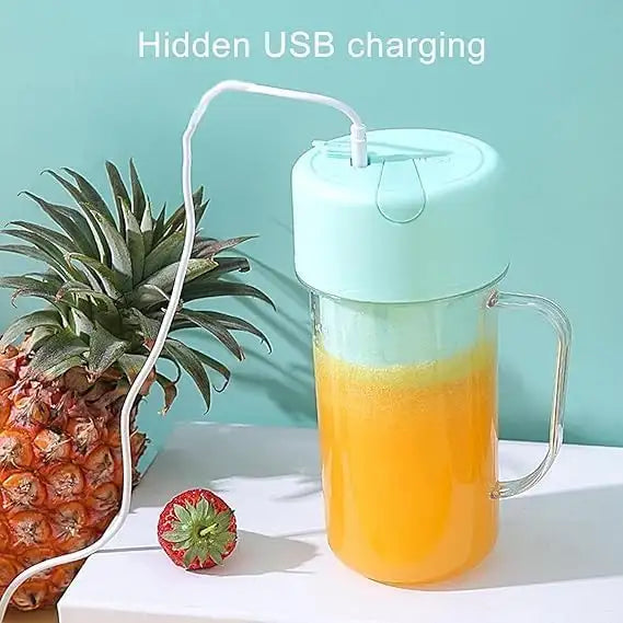 Portable Rechargeable Mini Blender | USB Electric Juice Maker Bottle | Personal Smoothie & Shake Blender for Travel & Kitchen