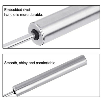 Stainless Steel Push Whisk Beater | Semi-Automatic Egg & Milk Frother | Manual Hand Blender for Kitchen