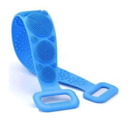 Silicone Bath Body Brush with Long Handle | Exfoliating Back Scrubber for Shower | Deep Cleansing & Massage Brush