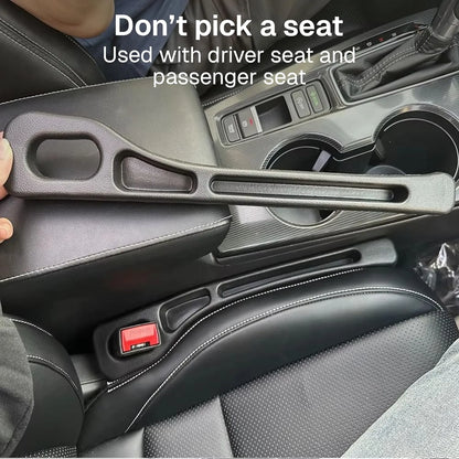 Pack of 2 Car Seat Gap Filler Organizer | EVA Car Gap Storage Pad with Phone Holder | Universal Fit Seat Gap Plug for Cars & SUVs