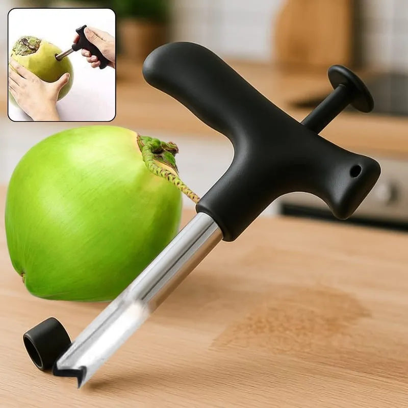 Stainless Steel Coconut Opener Tool | Easy Tender Coconut Punch Opener | Portable Coconut Water Opening Tool