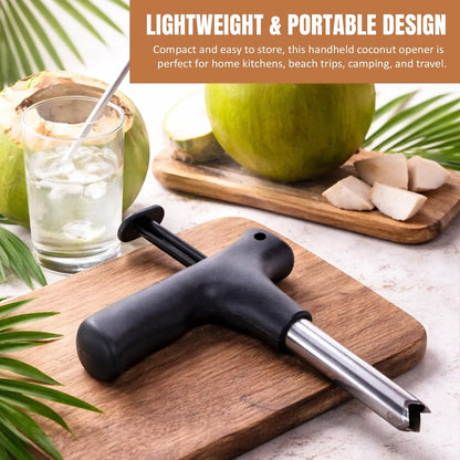 Stainless Steel Coconut Opener Tool | Easy Tender Coconut Punch Opener | Portable Coconut Water Opening Tool