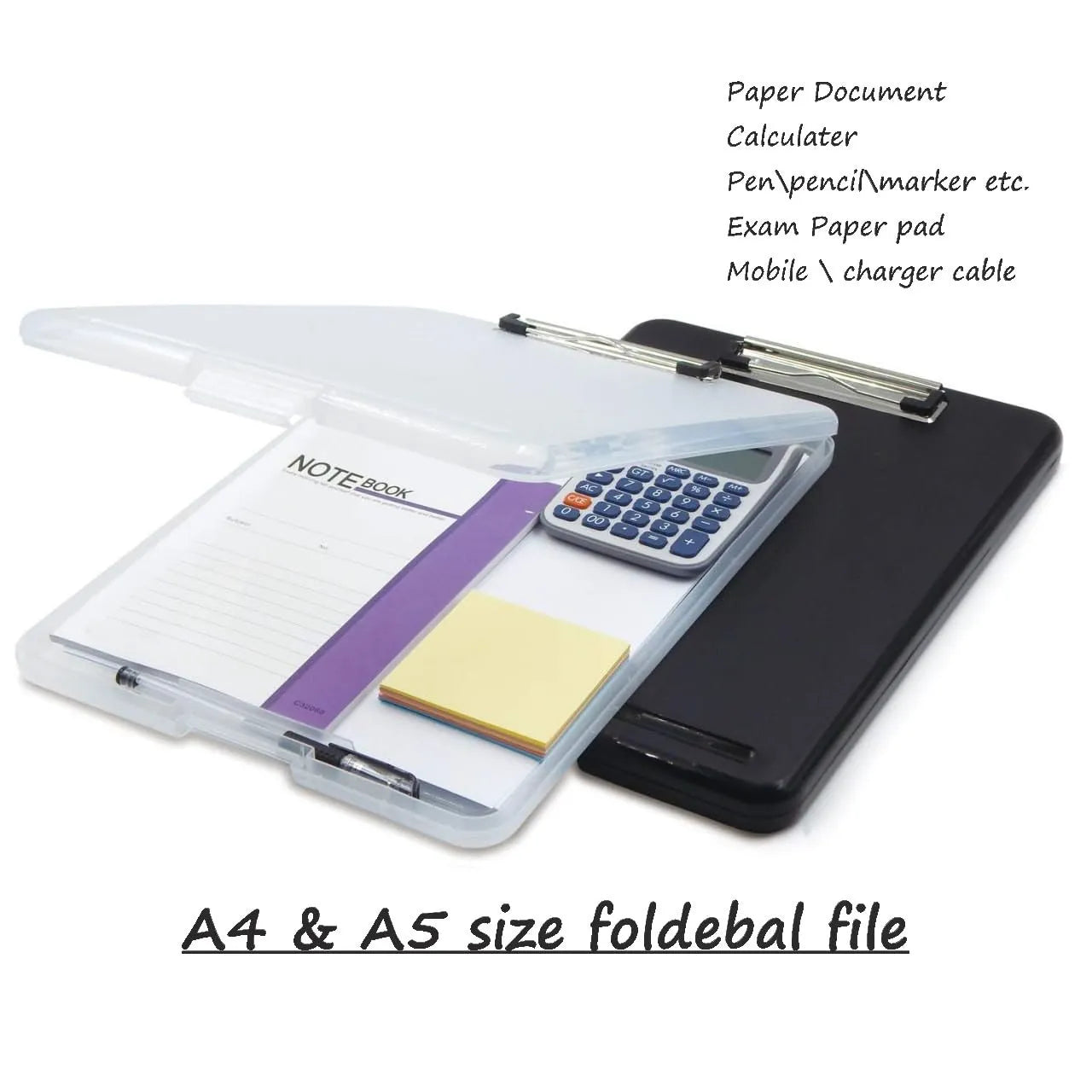 File Storage Pad | Clipboard with Storage | Exam Writing Pad