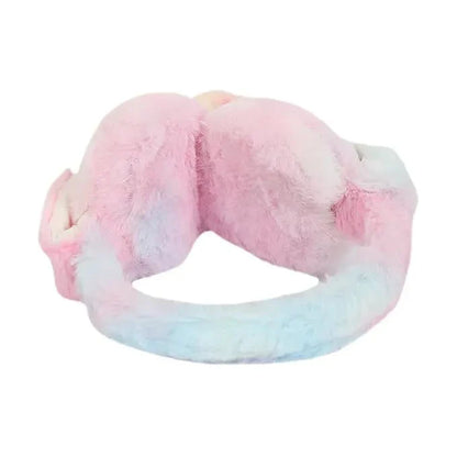 Girls Winter Plush Earmuffs with Moving Bunny Ears – Soft, Warm & Super Cute Ear Warmer
