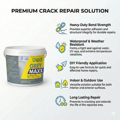 Concrete Crack Repair Adhesive – Heavy Duty Filler for Wall & Floor Cracks