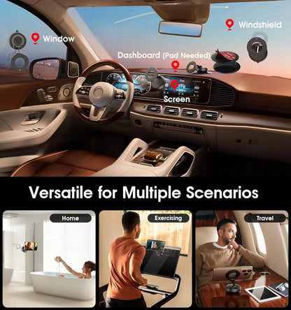 360° Vacuum Magnetic Phone Holder – Strong Suction Car Phone Mount for Hands-Free Navigation