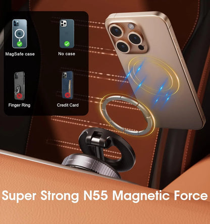 360° Vacuum Magnetic Phone Holder – Strong Suction Car Phone Mount for Hands-Free Navigation