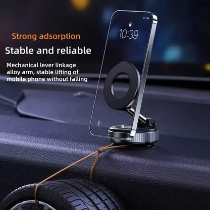 360° Vacuum Magnetic Phone Holder – Strong Suction Car Phone Mount for Hands-Free Navigation