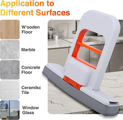 Mini Foldable Desktop Mop | Handheld Self-Squeeze Sponge Mop for Wet & Dry Cleaning | Portable Cleaning Tool