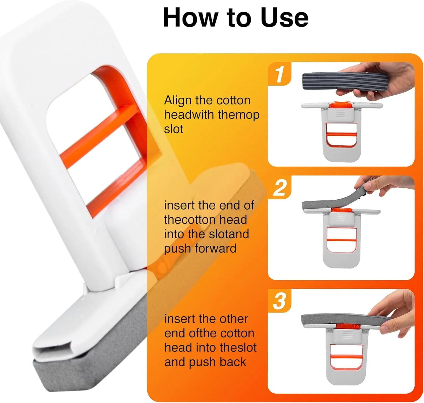 Mini Foldable Desktop Mop | Handheld Self-Squeeze Sponge Mop for Wet & Dry Cleaning | Portable Cleaning Tool